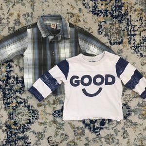 Baby boy shirt bundle-Gap and Faded Glory